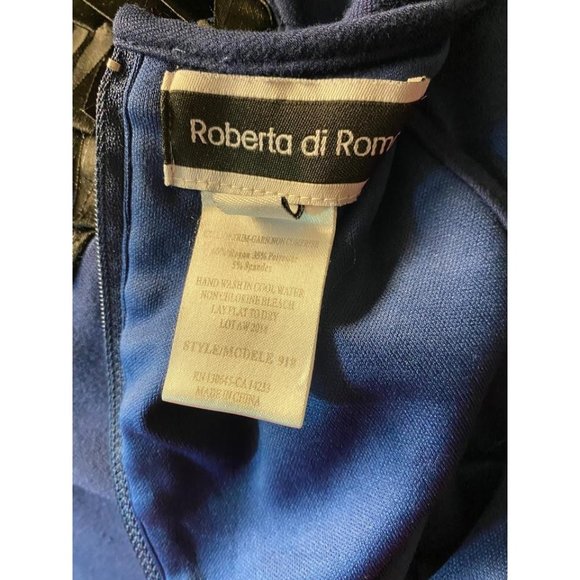 Roberta di Roma Blue/Black Soutache NightOut Dress - Picture 4 of 5